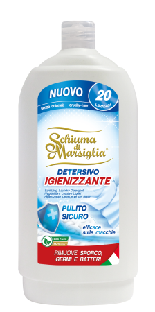 Detergent rufe - Detergent de rufe lichid Schiuma di Marsiglia, Curatare si protectie antibacteriana, 20 spalari, 1L