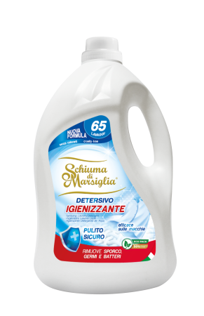 Detergent rufe - Detergent de rufe lichid Schiuma di Marsiglia, Igienizant, 65 spalari, 5L, Curatare si protectie antibacteriana