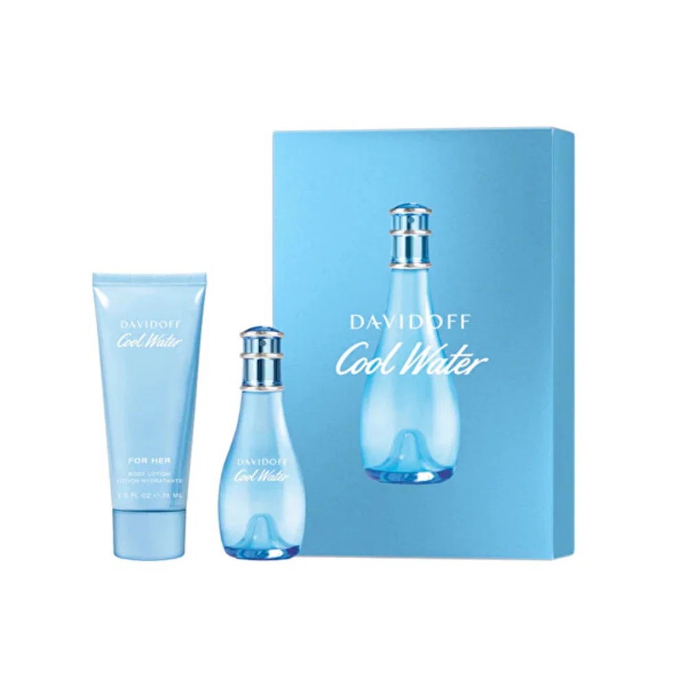Set Cadou Femei Davidoff Cool Water Woman Apa de Toaleta si Lotiune de Corp [1]