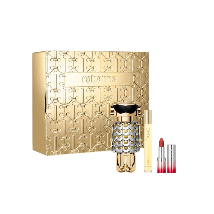 Paco Rabanne Fame – Set Cadou – Apă de Parfum 80ml + 10ml + Ruj – Dama [1]