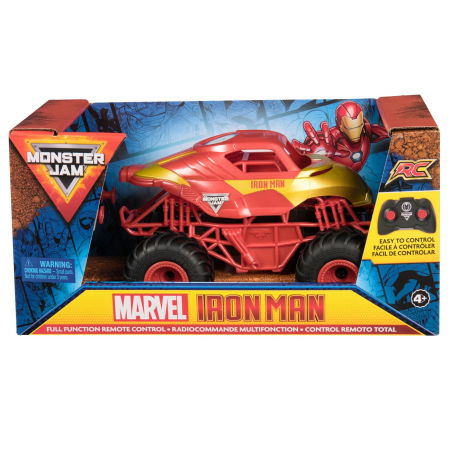 Noutati - MONSTER JAM MARVEL CAMION GIGANT CU TELECOMANDA  IRON MAN SCARA 1 LA 24
