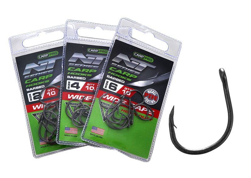 Carp Pro - Carlige Wide Gape Heavy Duty NT Series Nr.4, 10buc/plic [1]