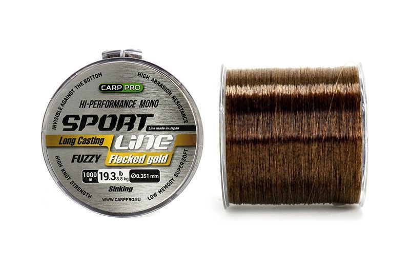 Fir monofilament Carp Pro Sport Line Flecked Gold 0,265 mm / 1000 m / 5,1 kg [1]