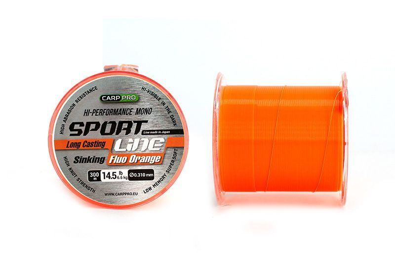 Fir monofilament Carp Pro Sport Line Fluo Orange 0,235 mm / 300 m / 4,1 kg [1]