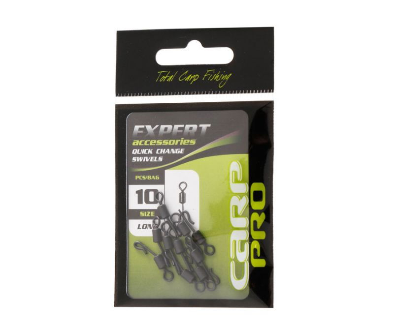 Carp Pro - Vartej cu Agrafa Rapida Quick Change Swivel, 10buc/plic [1]