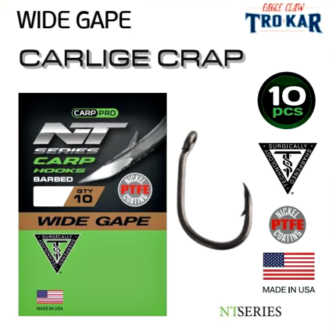 Carp Pro - Carlige Wide Gape NT Series Nr.2, 10buc/plic [1]