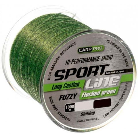 Fire - Fir monofilament Carp Pro Sport Line Flecked Green 1000 m