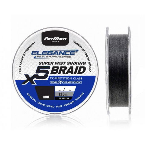 Fire Leadcore&Textil - Elegance Feeder Pro - Fir Textil Fast Sinking Braid Black, Elegance Feeder Pro 0,08mm / 135m