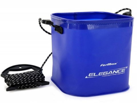 Accesorii diverse - Elegance Feeder Pro - Galeata EVA Pliabila cu Snur pentru Apa / Bac de Nada 20x20x20cm 8L