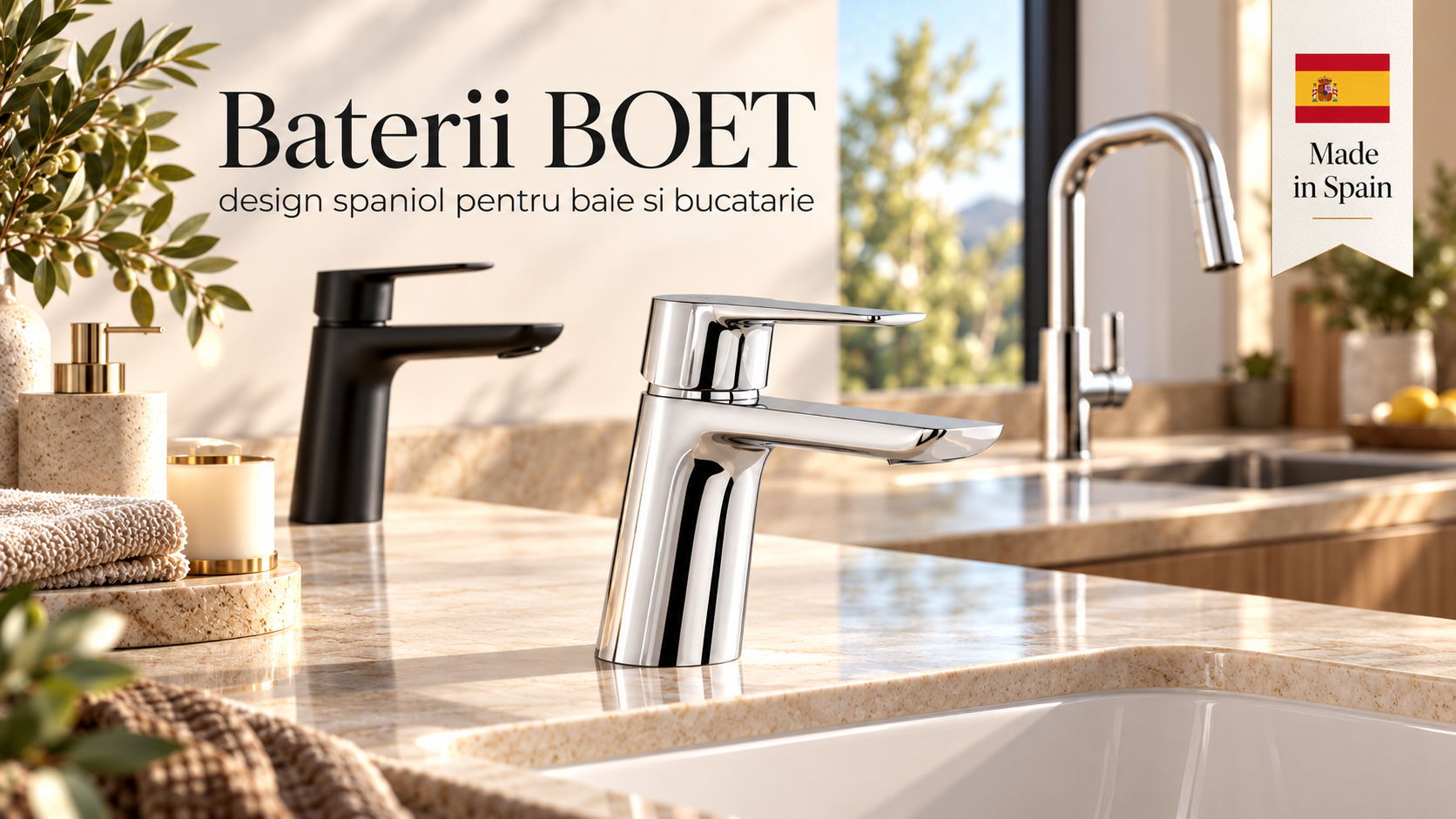Baterii BOET pentru baie si bucatarie | Design spaniol din 1928