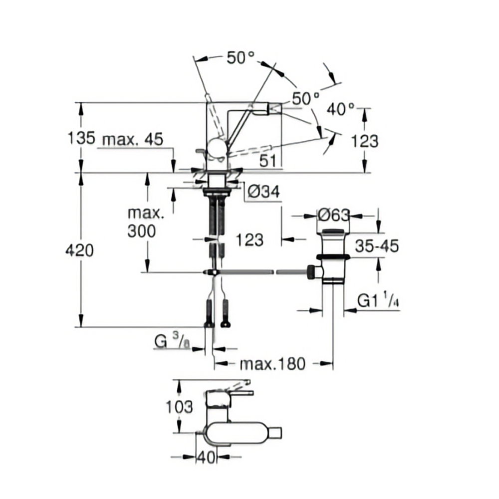Baterie bideu Plus Grohe [2]