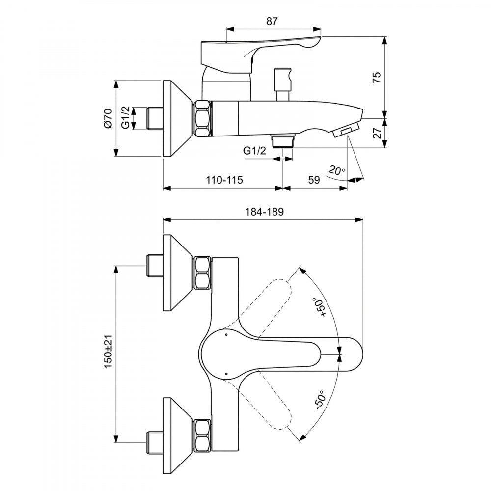 Baterie pentru cada si dus ALPHA Ideal Standard [2]