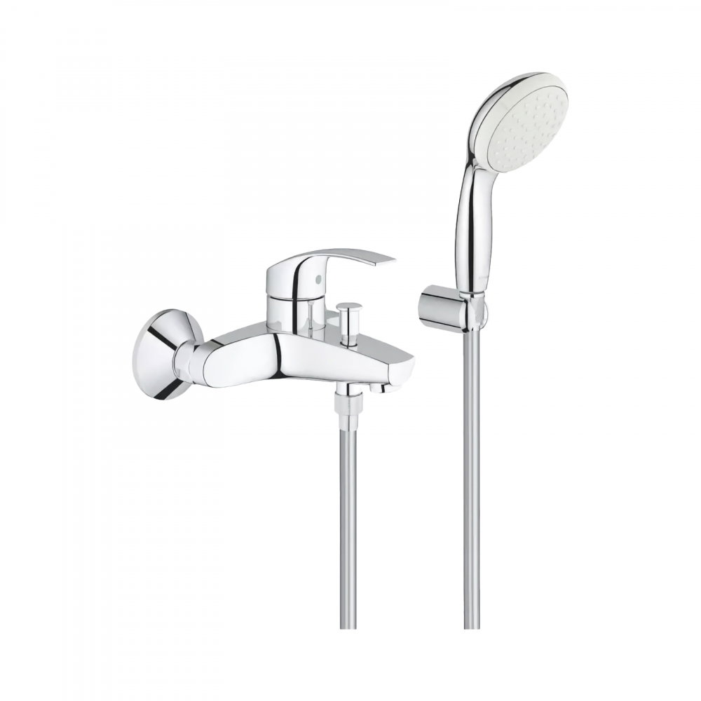 Baterie cada Grohe Eurosmart cu furtun, para si agatatoare [1]