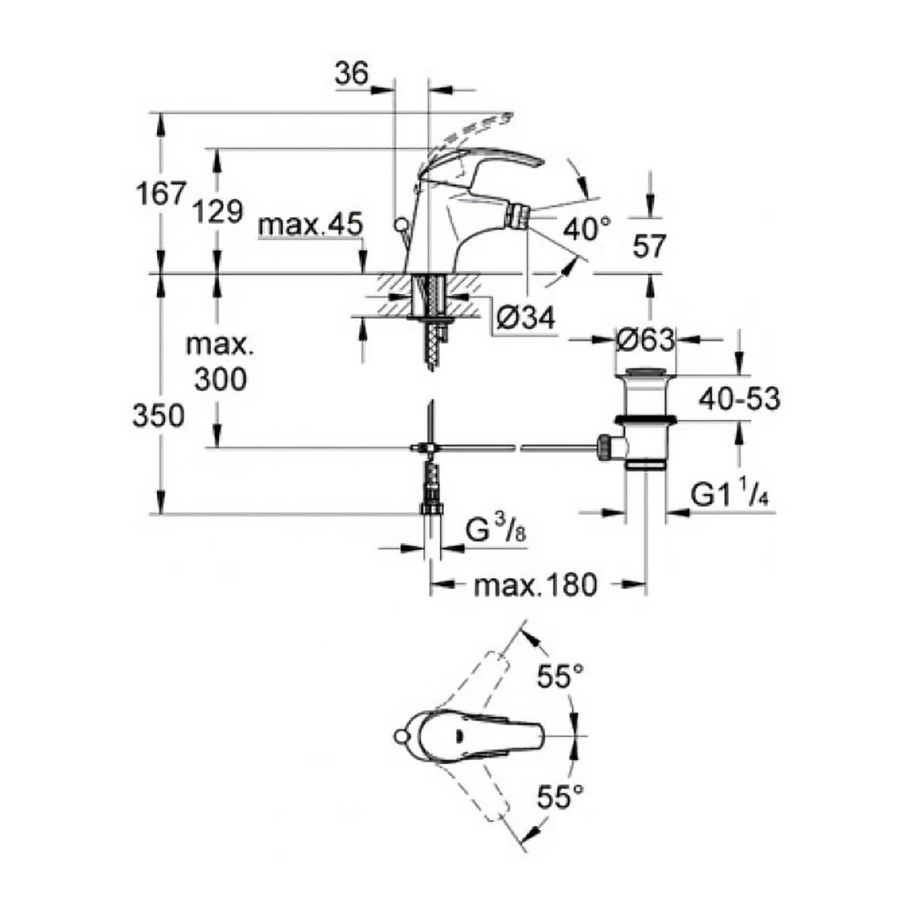 Baterie pentru bideu Eurosmart New Grohe [2]