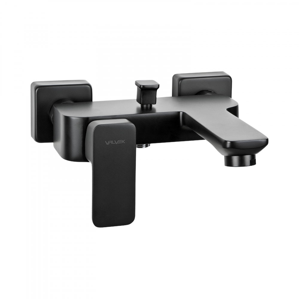 Baterie pentru cada si dus cu montaj pe perete LOFT Black Valvex [1]