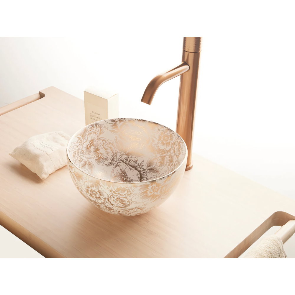 Blat pentru lavoar Bathco MEKONG din bambus 800x450x40 mm [2]