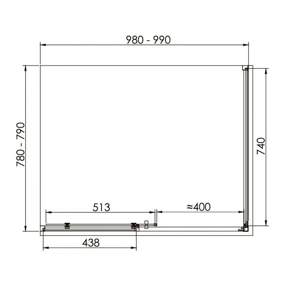 Cabina de dus dreptunghiulara INFINITY 120 x 80 x 200, finisaj negru mat, usa culisanta, sticla 6 mm Belform [7]