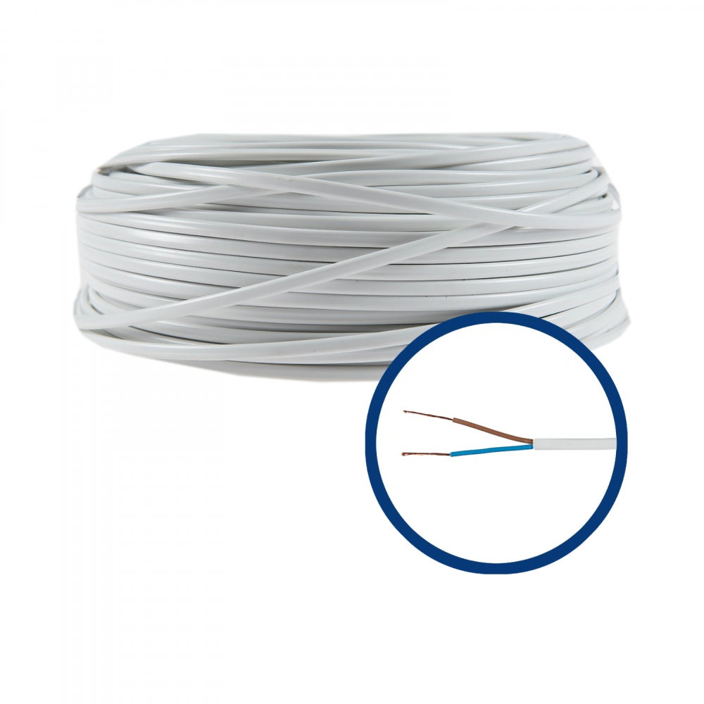 Cablu electric MYYUP 2 x 1 mmp, izolatie PVC, plat, 100 m [1]