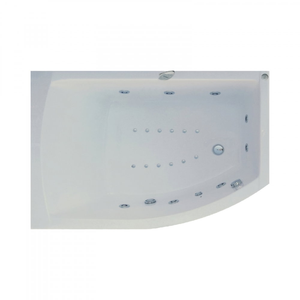 Cada de baie asimetrica dreapta MAGNUS Duo Tronic 160 x 115 x 80 cm Belform [1]