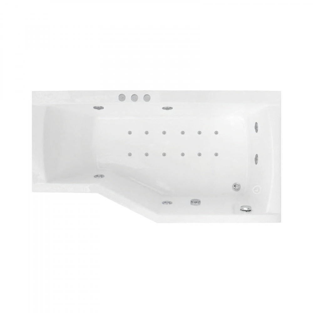 Cada de baie asimetrica dreapta Hidro Air 170 x 90 x 70 cm NOA Belform [1]