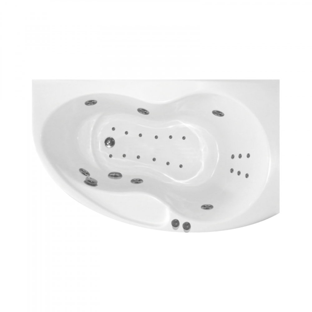 Cada de baie asimetrica stanga KONI Hidro Air 156 x 90 x 50 cm Belform [1]