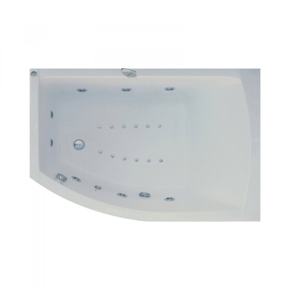 Cada de baie asimetrica stanga MAGNUS Duo Tronic 160 x 115 x 80 cm Belform [1]