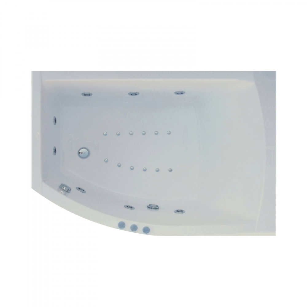 Cada de baie asimetrica stanga MAGNUS Hidro Air 160 x 115 x 80 cm Belform [1]