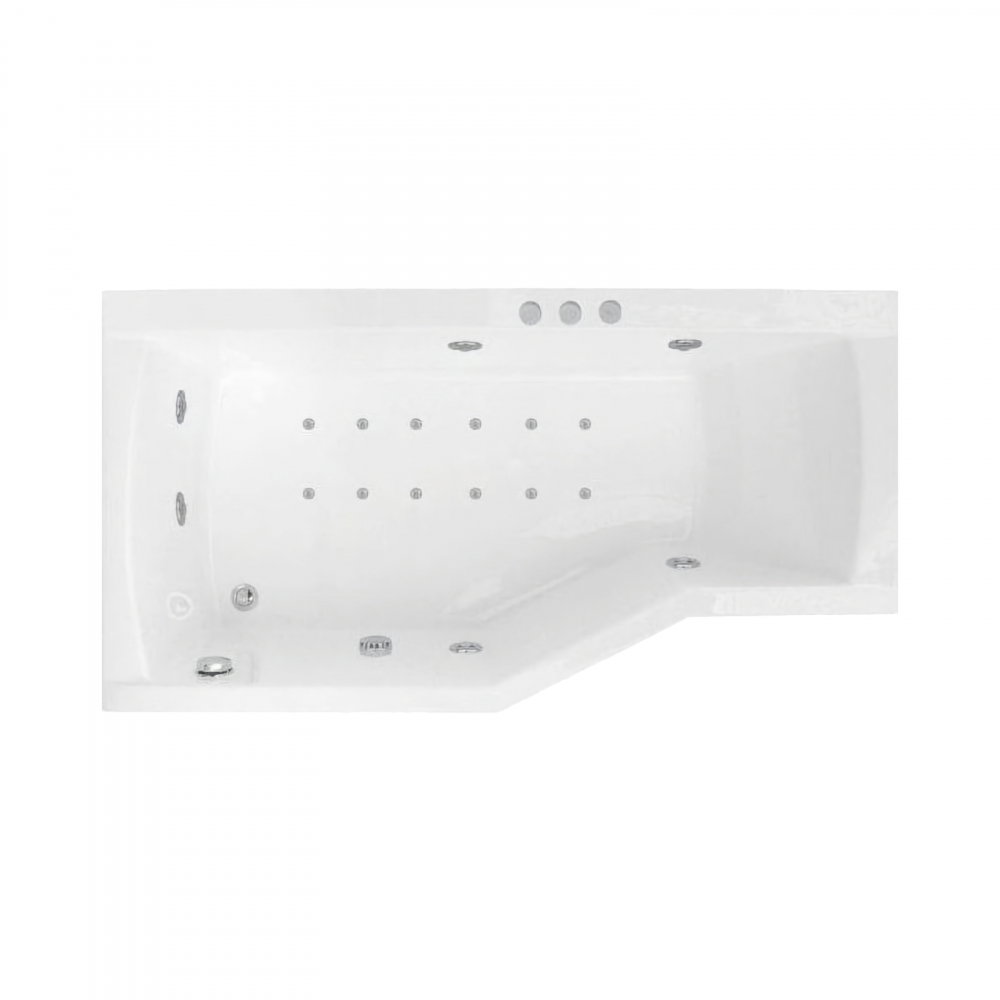 Cada de baie asimetrica stanga Hidro Air 170 x 90 x 70 cm NOA Belform [1]