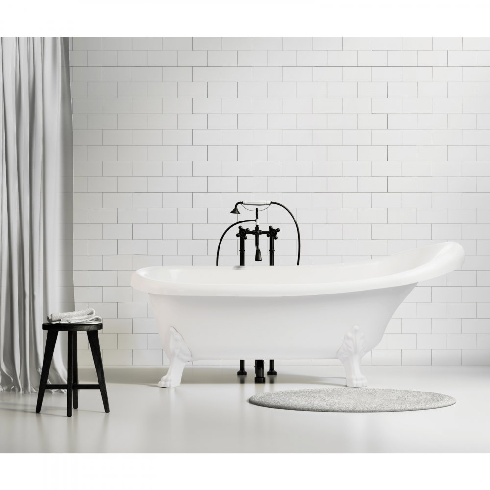 Cada de baie freestanding Knossos, alb 170 x 70 x 60 cm Fibrex [4]