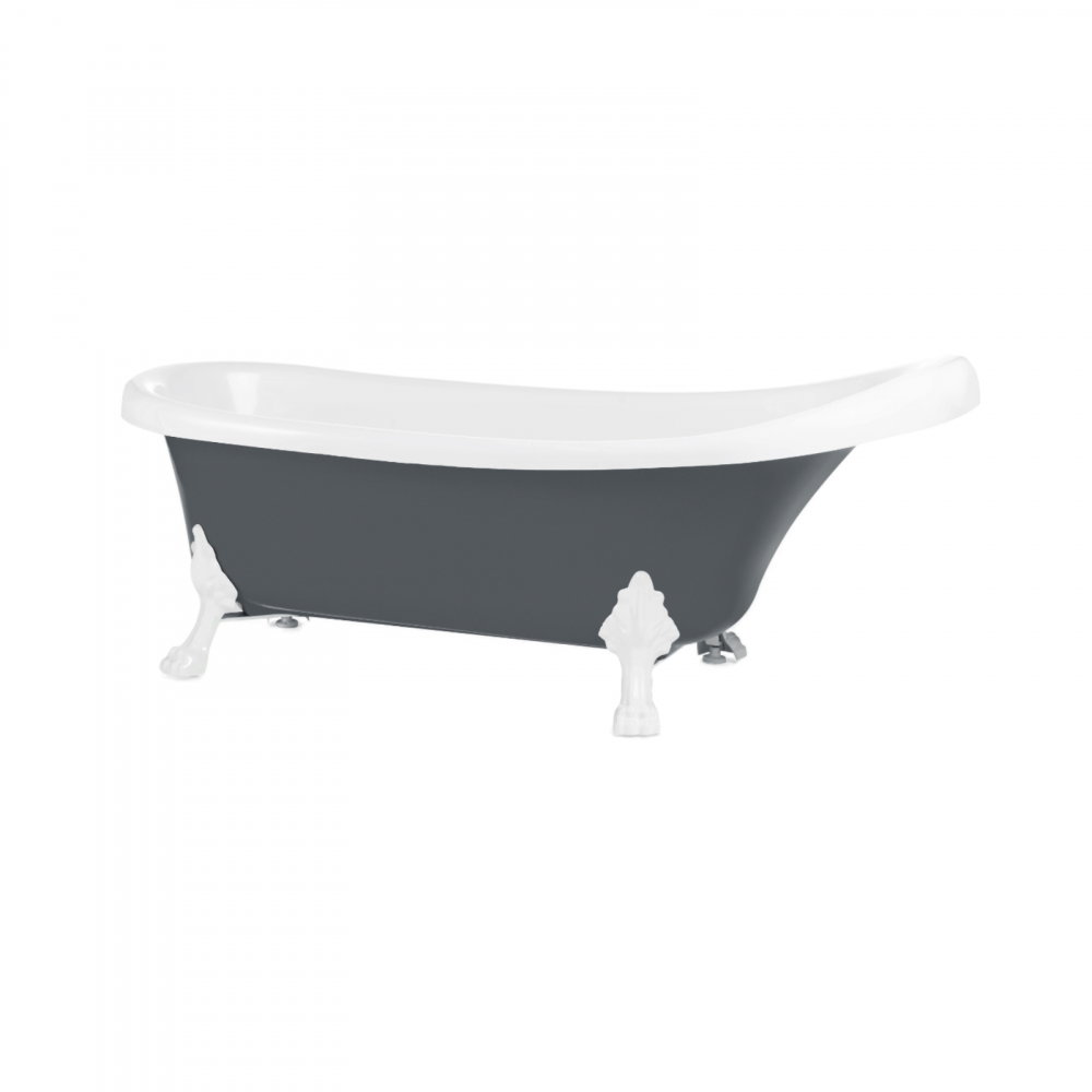Cada de baie freestanding Knossos, gri antracit 170 x 70 x 60 cm Fibrex [2]