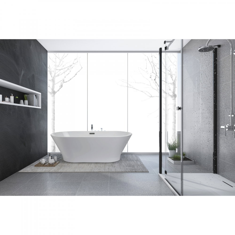 Cada de baie freestanding Oslo, alb 170 x 80 x 60 cm Fibrex [4]
