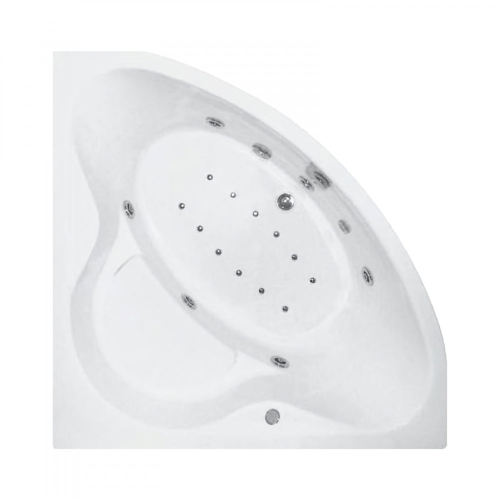 Cada de baie pe colt EQUILIBRA Duo Tronic 120 x 120 x 46 cm Belform [1]