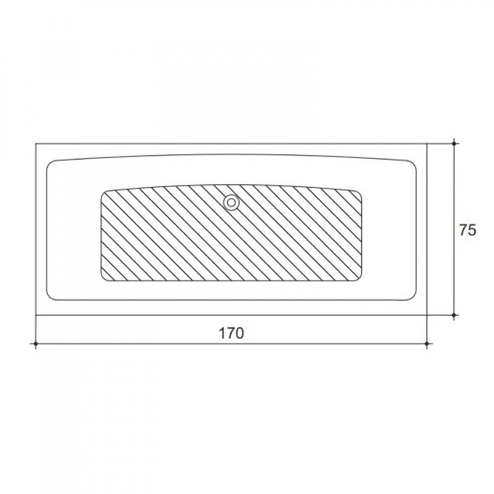 Cada de baie Sense I, dreapta, alb 170 x 75 x 45 cm Fibrex [10]
