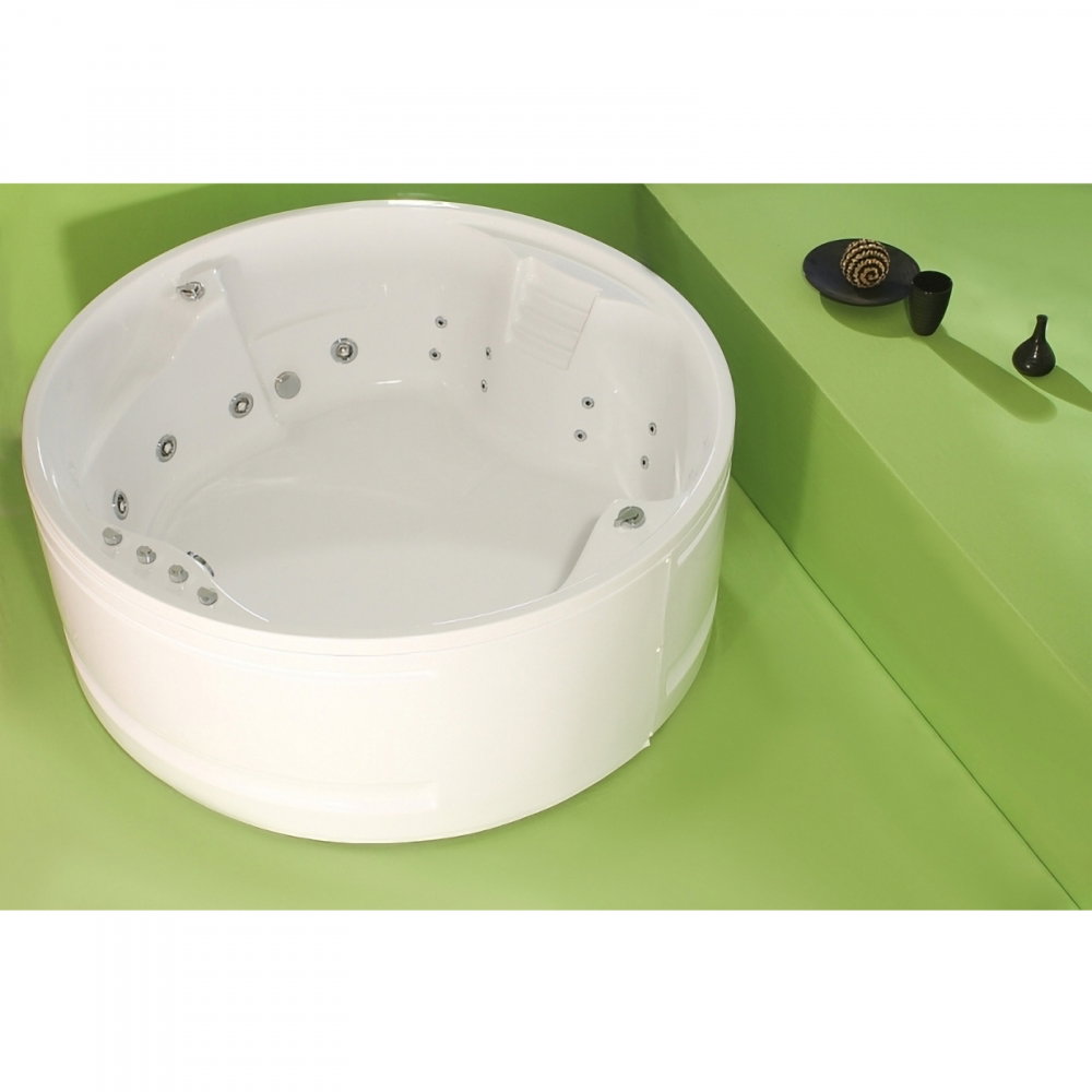 Cada de baie Sphera, rotunda, dreapta, alb 180 x 180 x 54 cm Fibrex [4]