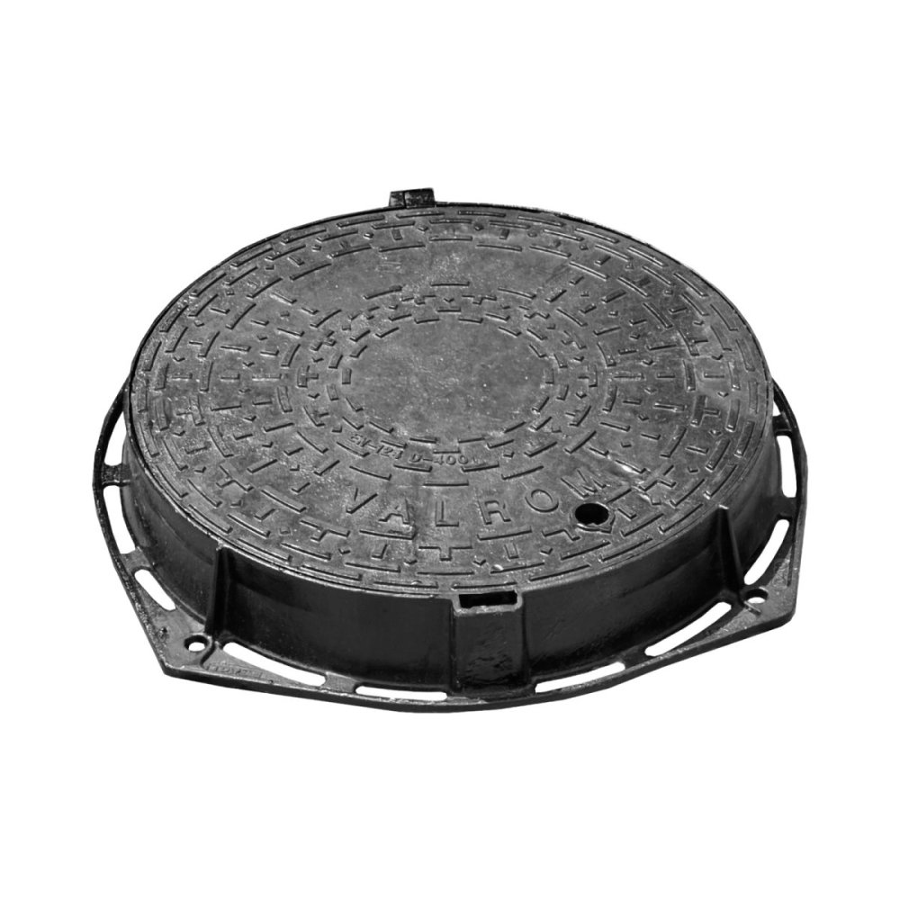 Capac cu rama din fonta D400 rotund D820 pas liber 550 inchizator [1]