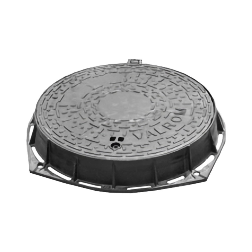 Capac cu rama din fonta D400 rotund D820 pas liber 600 inchizator ventilat [1]