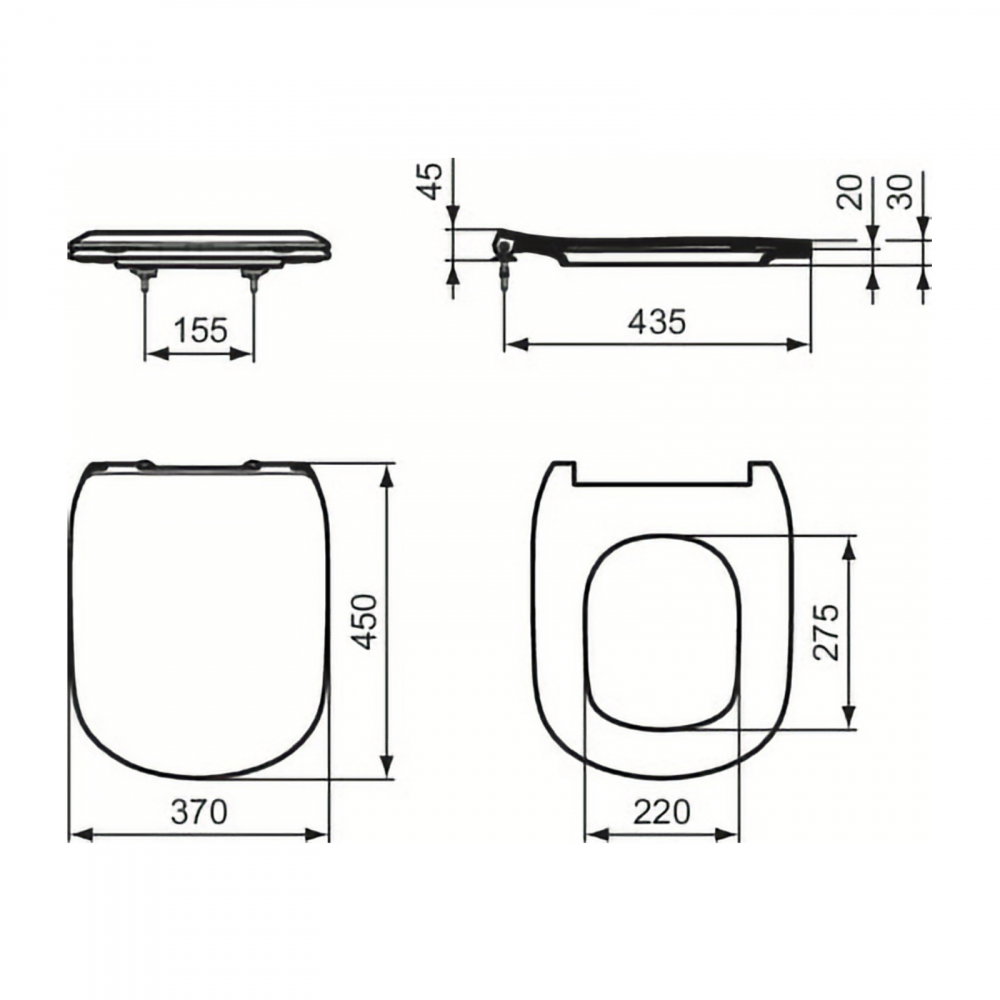 Capac vas WC, SUBTIRE Tesi Ideal Standard [7]