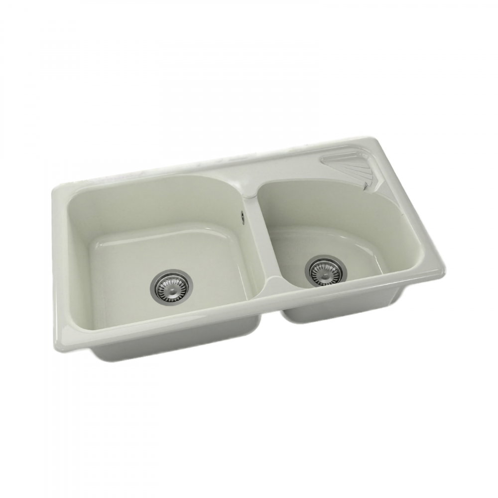Chiuveta cu doua cuve 20402 GRANIT POLAR FAT [1]