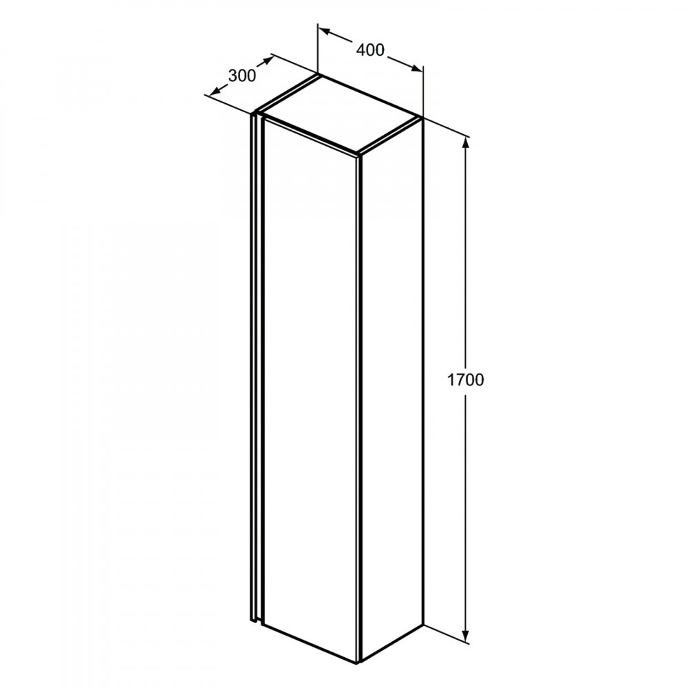 Coloana unitate de mobilier baie TESI albastru deschis mat Ideal Standard [2]