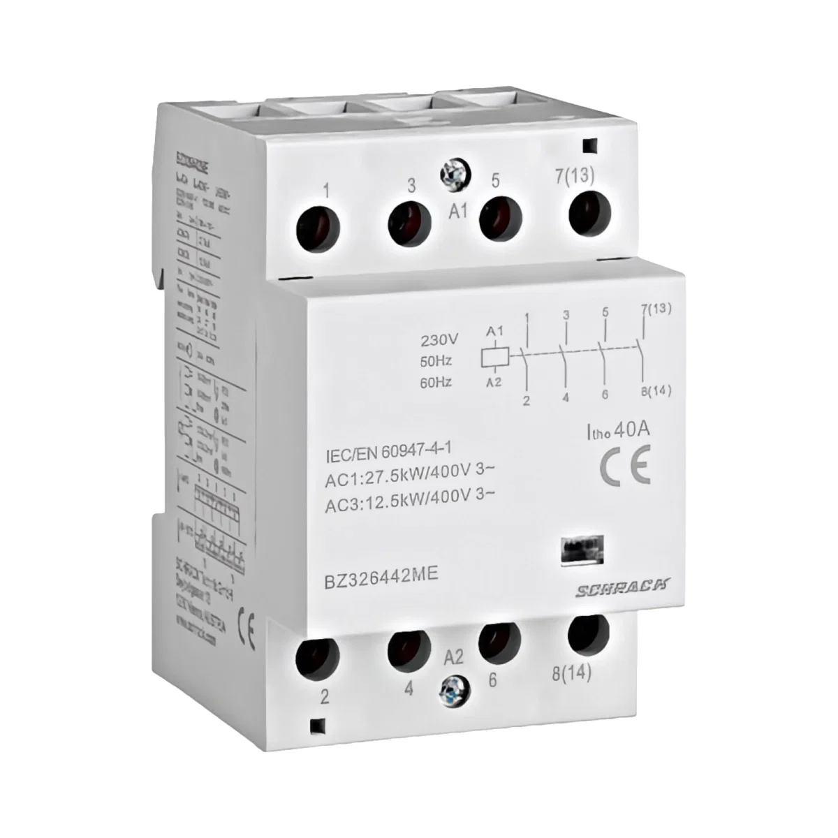 CONTACTOR MODULAR (3UH) 40A, 4 ND, 230VCA, SERIA AMPARO [1]