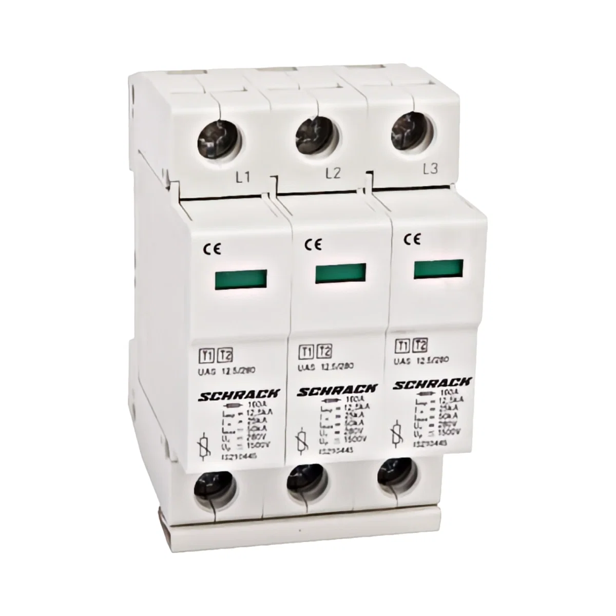 DESCARCATOR COMPLET T1+T2/BC 3P, TNC,12,5KA/280V - SERIA UAS [1]