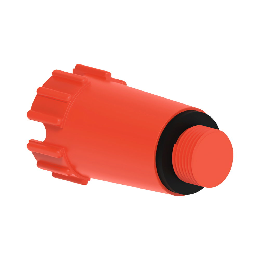 Dop de proba PPR, lung, rosu, cu oring 1/2" Eurociere [1]