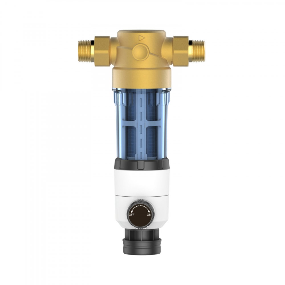 Filtru purjare aquaPUR Q= 4 mc/h IN-OUT 3/4" filet exterior HOL cartus inox 90 microni [1]
