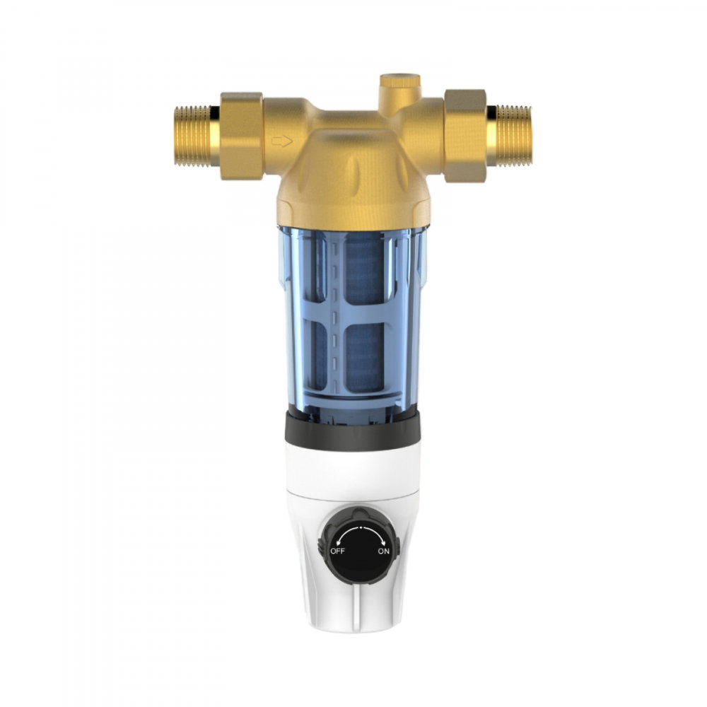 Filtru purjare aquaPUR  q= 3 mc/h IN-OUT 3/4" filet exterior HOL cartus inox 90 microni [1]