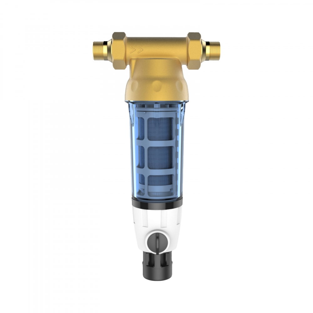Filtru purjare aquaPUR Q= 8 mc/h IN-OUT 1" filet exterior HOL cartus inox 90 microni Valrom [1]