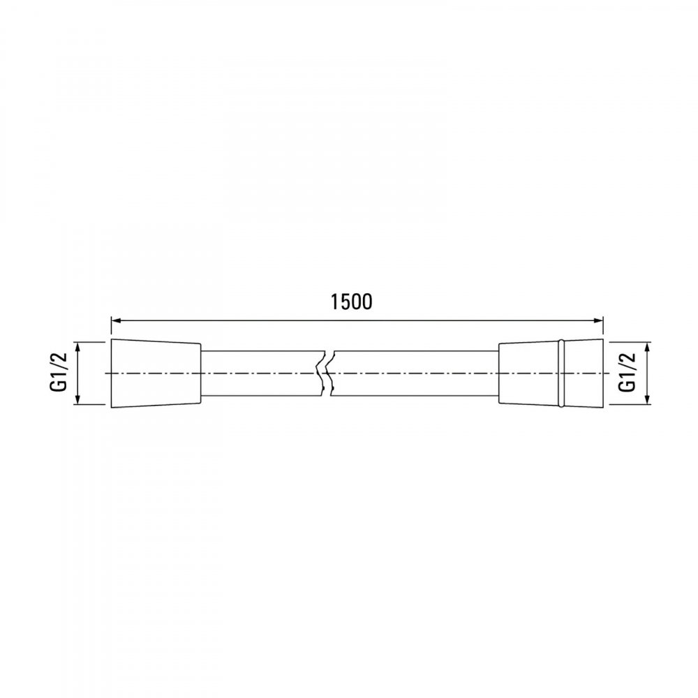 Furtun de dus 1500 mm Black Valvex [2]