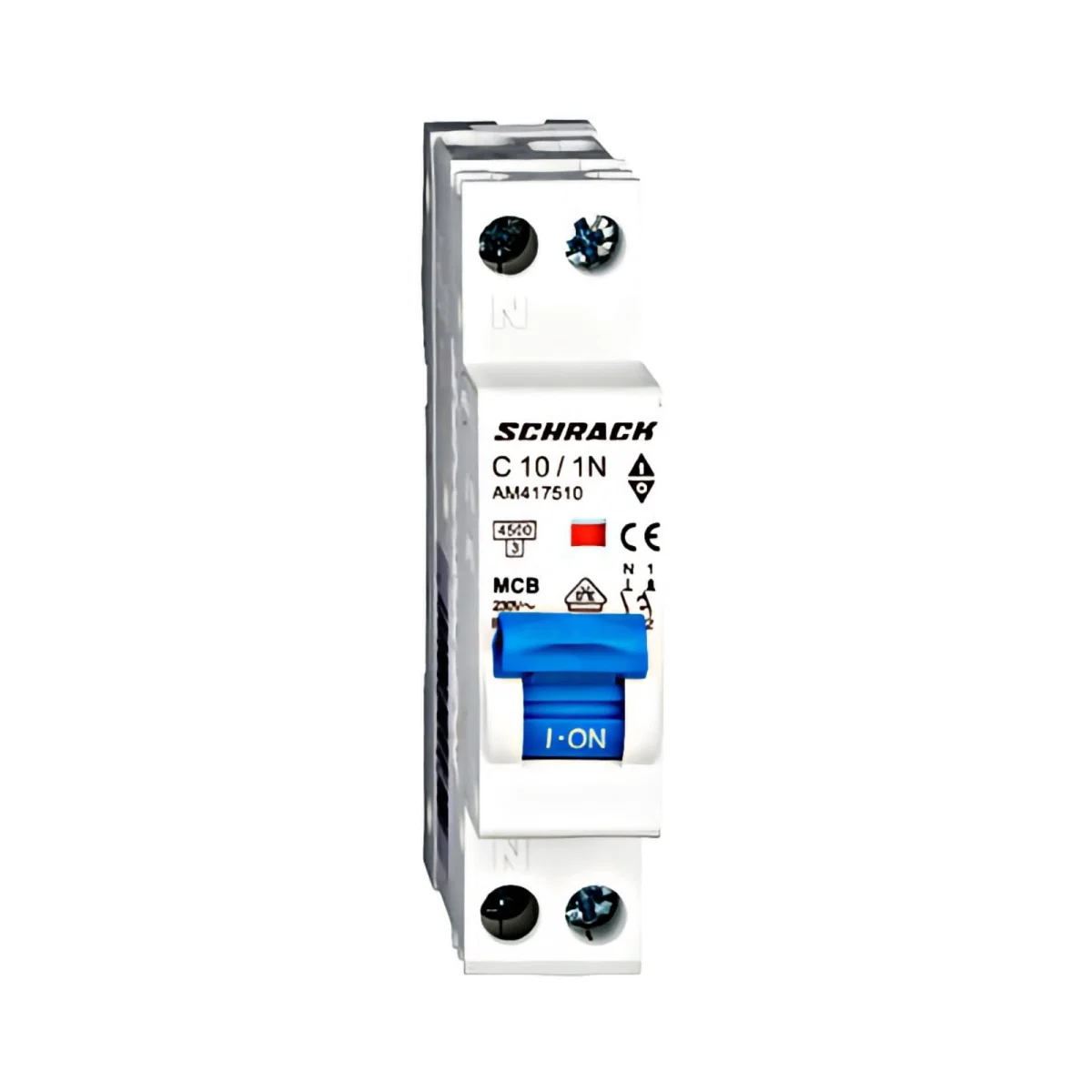 Intreruptor automat Schrack AMPARO 1P+N C10A 4.5kA 1 modul [1]