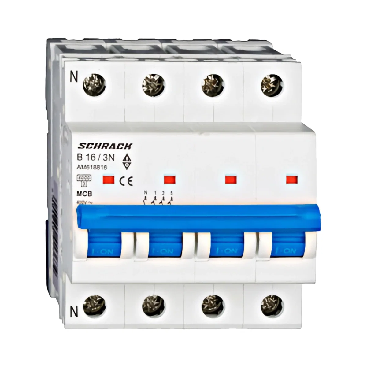 INTRERUPTOR AUTOMAT MODULAR (MCB) AMPARO 6KA, B 16A, 3P+N [1]