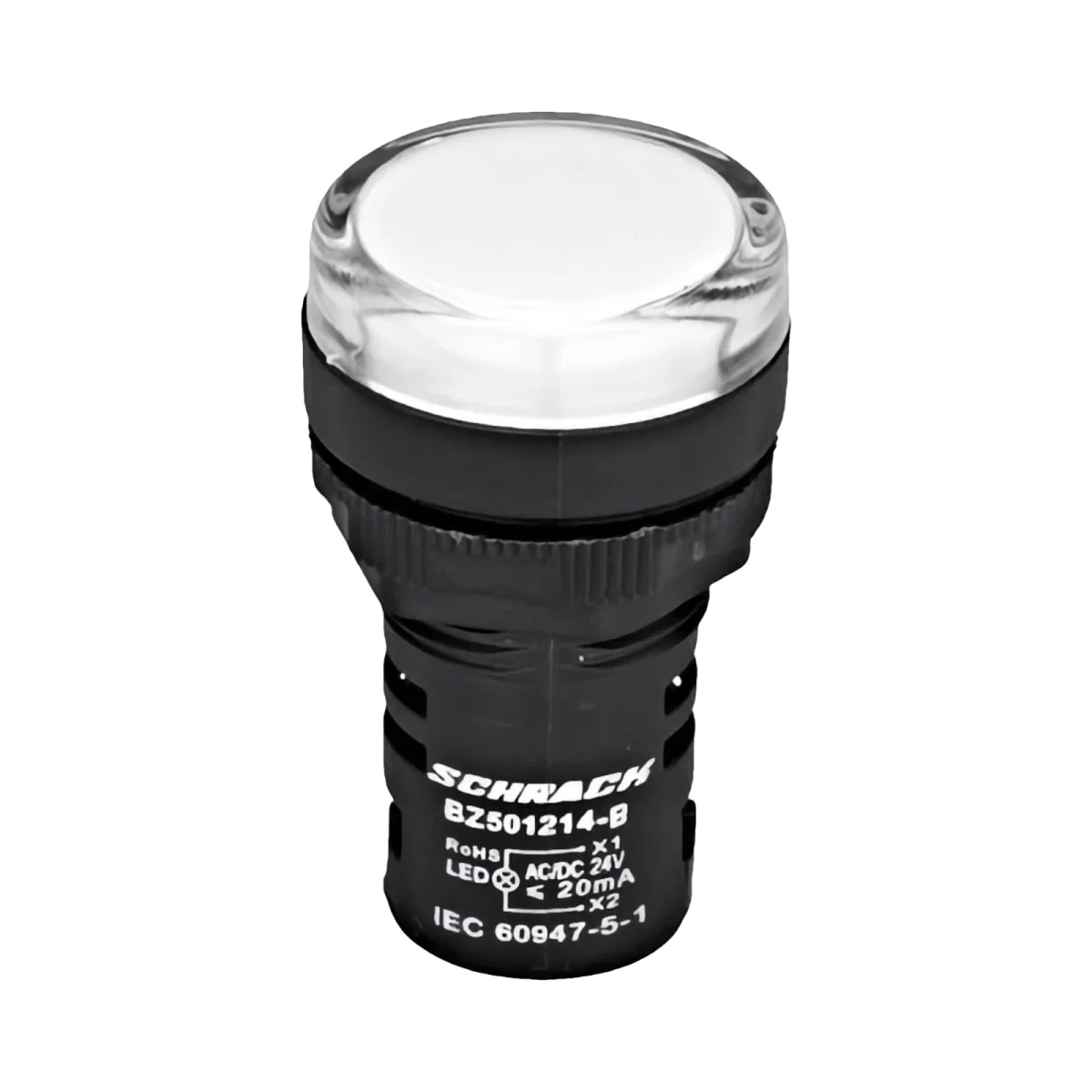 LAMPA DE SEMNALIZARE CU LED, MONOBLOC, 24V-AC/DC, ALB [1]