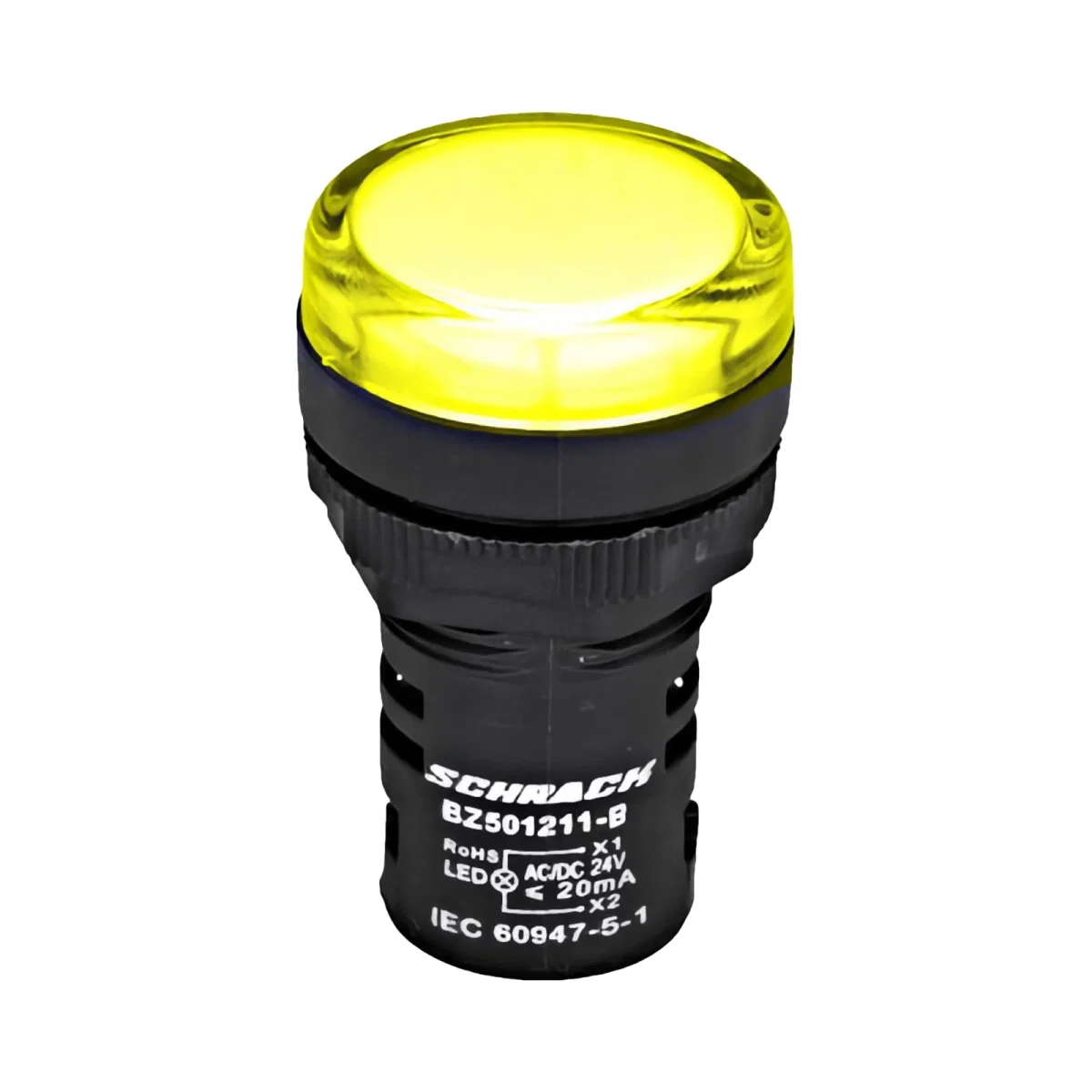 LAMPA DE SEMNALIZARE CU LED, MONOBLOC, 24V-AC/DC, GALBEN [1]